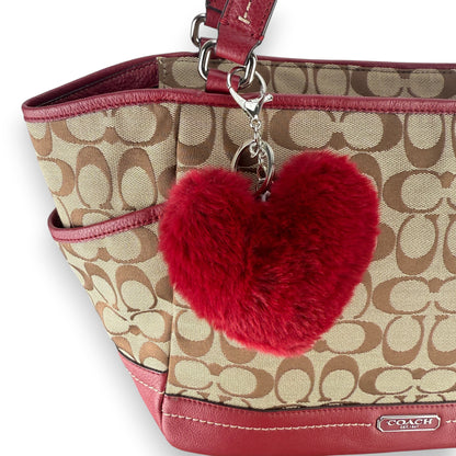 COACH SIGNATURE  SHOPPER BAG RED