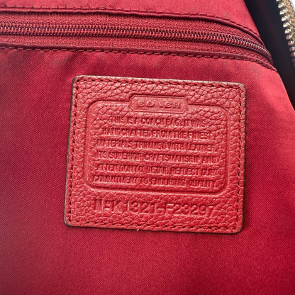 COACH SIGNATURE  SHOPPER BAG RED