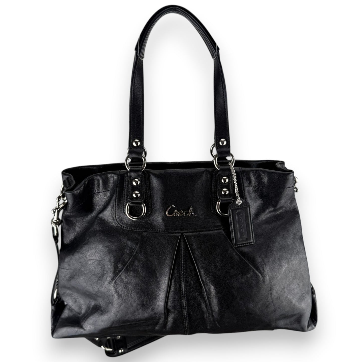 COACH ASHLEY LEATHER SATCHEL BAG