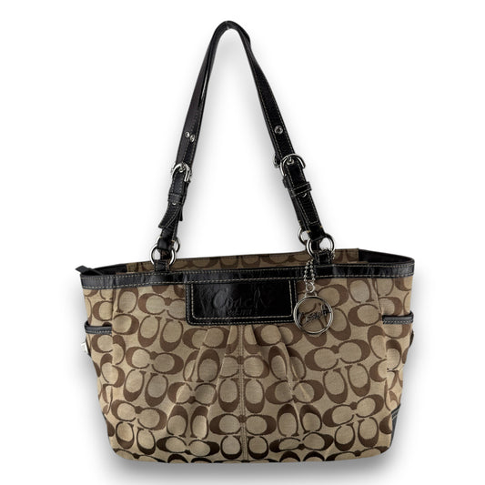 COACH SIGNATURE PLEATED GALLERY TOTE BAG