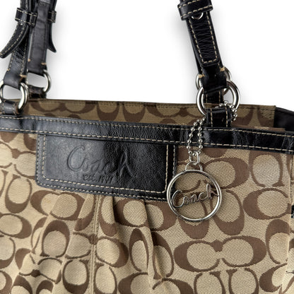 COACH SIGNATURE JACQUARD STRIPE BAG (LARGE) 