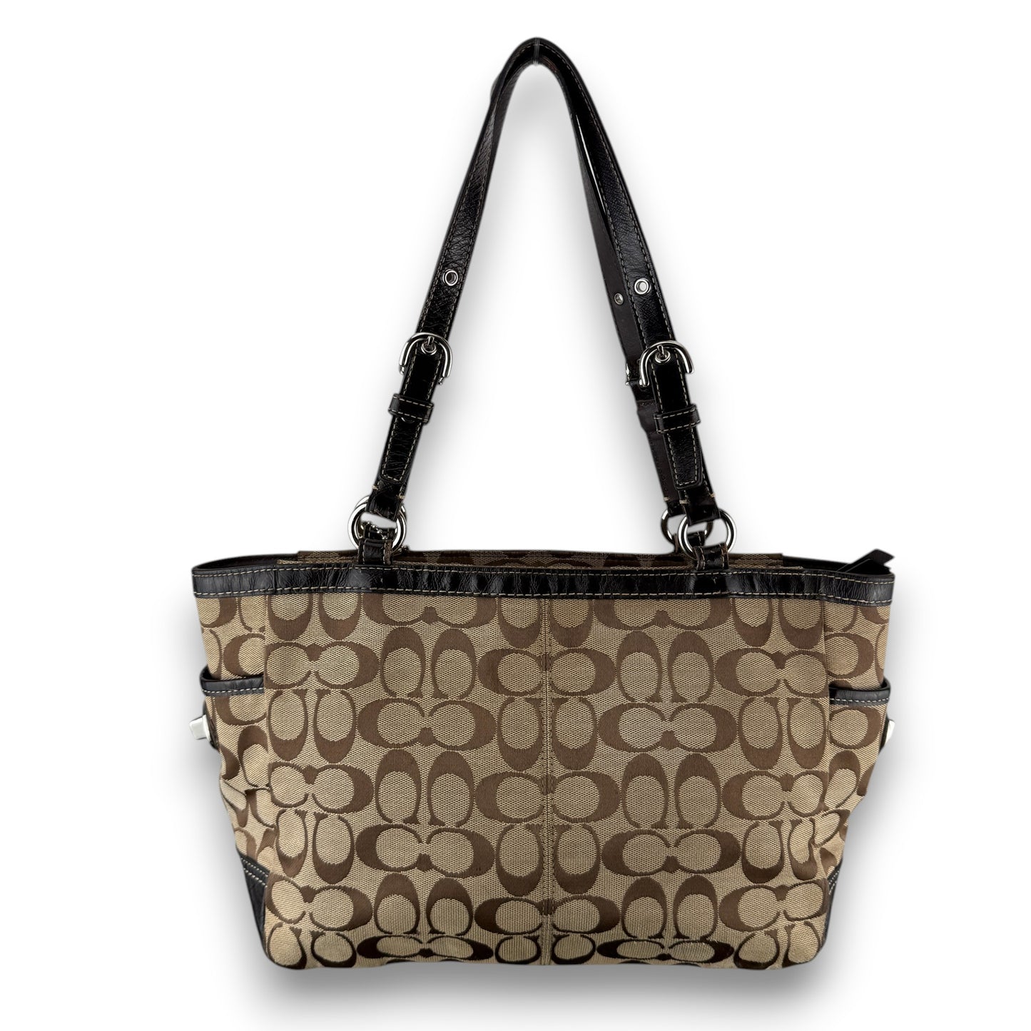 COACH SIGNATURE JACQUARD STRIPE BAG (LARGE) 