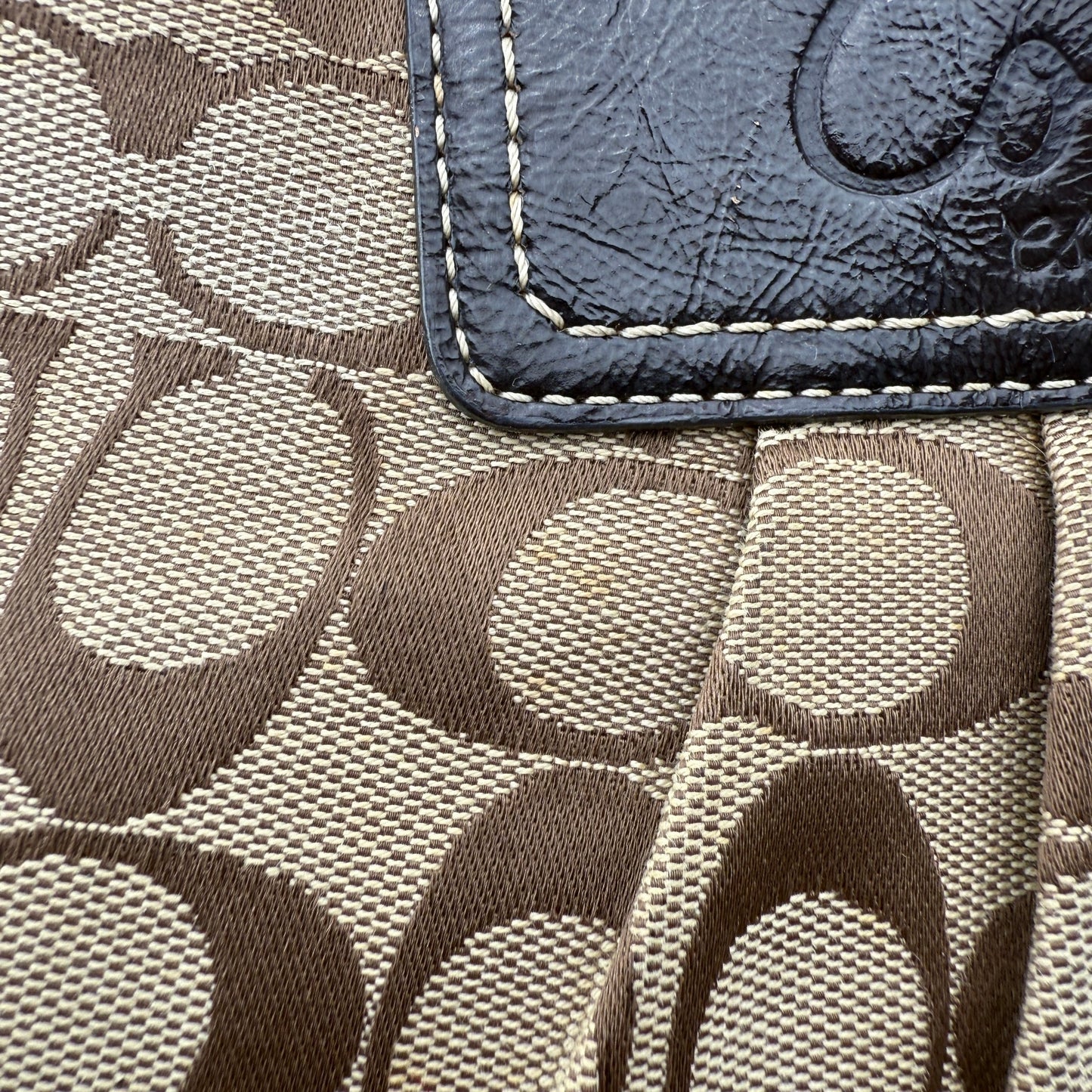 COACH SIGNATURE JACQUARD STRIPE BAG (LARGE) 