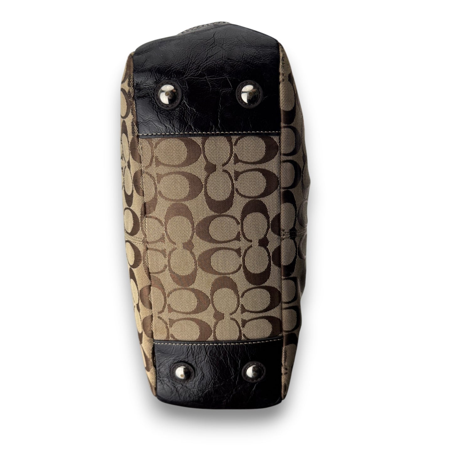 COACH SIGNATURE JACQUARD STRIPE BAG (LARGE) 
