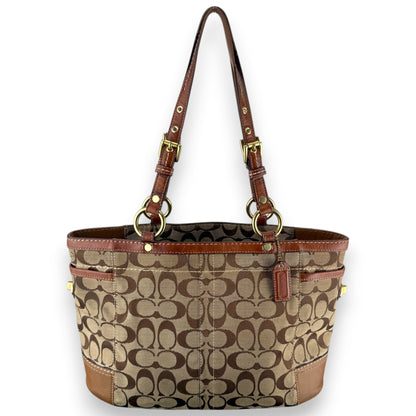 COACH SIGNATURE JACQUARD STRIPE BAG (LARGE) 