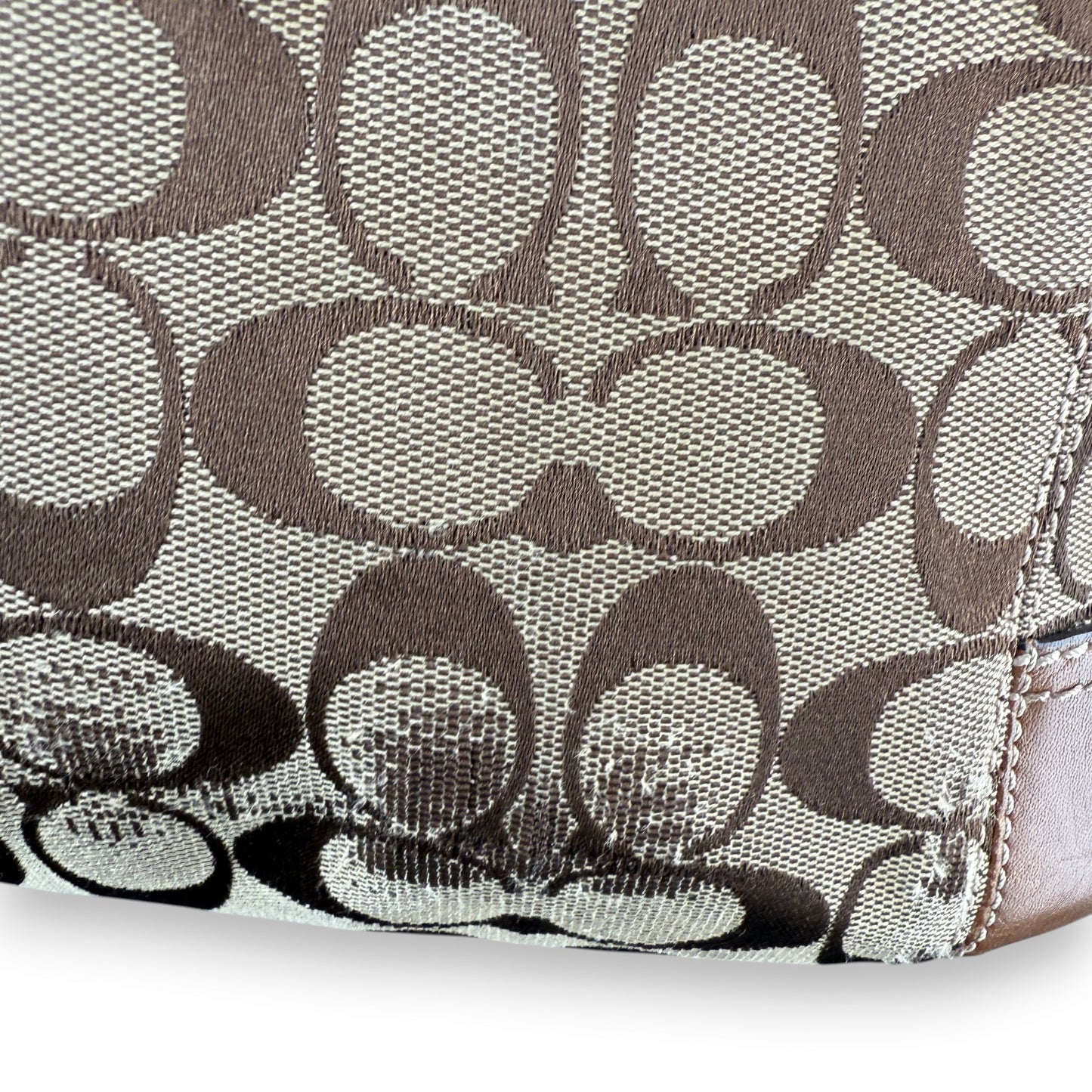 COACH SIGNATURE JACQUARD STRIPE BAG (LARGE) 