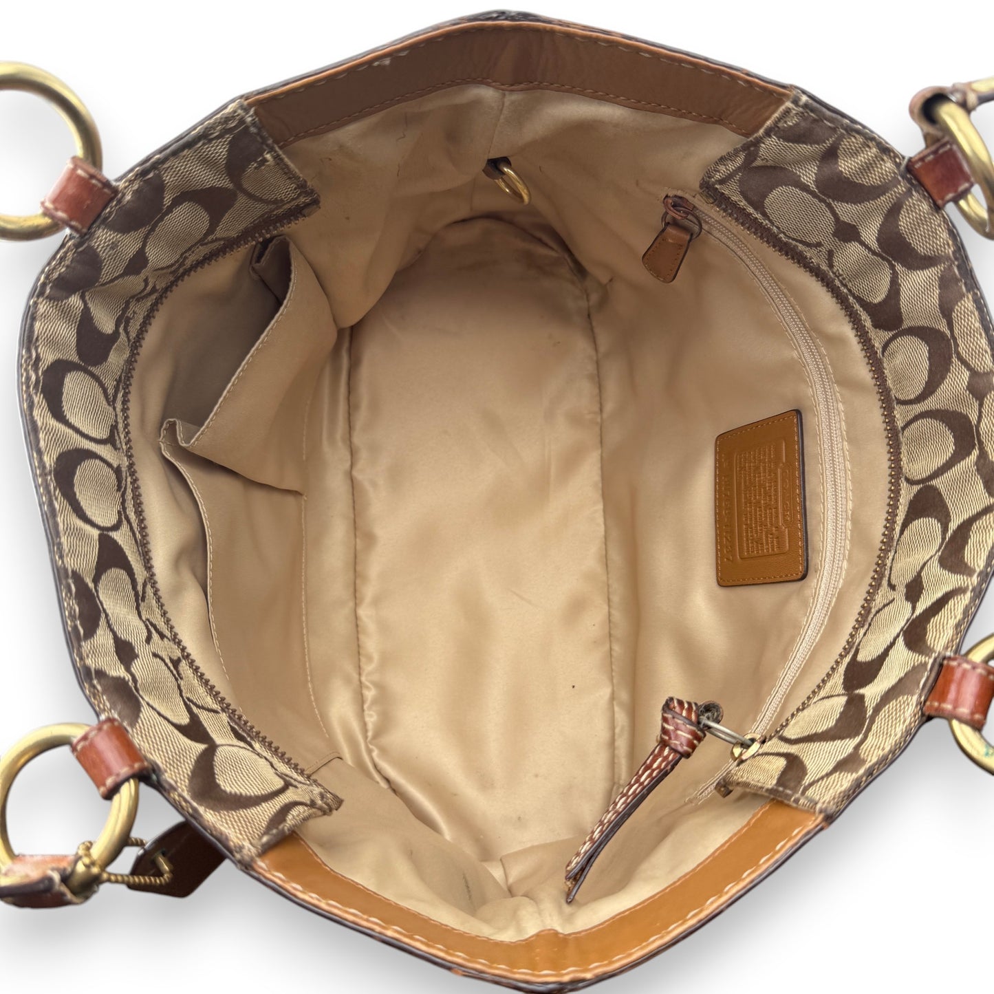 COACH SIGNATURE JACQUARD STRIPE BAG (LARGE) 