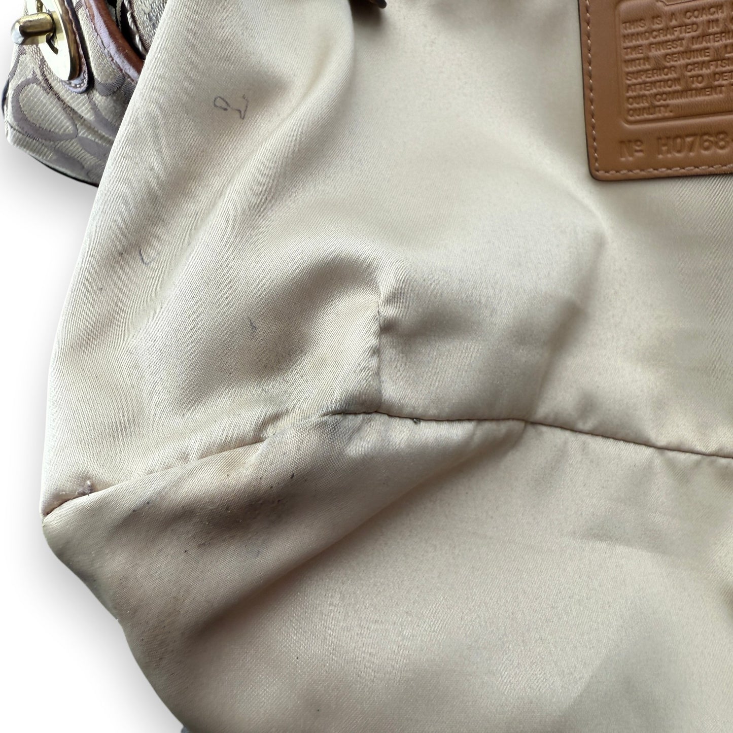 COACH SIGNATURE JACQUARD STRIPE BAG (LARGE) 