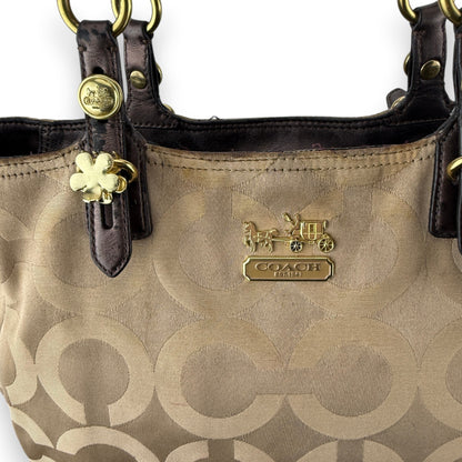 COACH SIGNATURE JACQUARD STRIPE BAG (LARGE) 