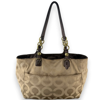 COACH SIGNATURE JACQUARD STRIPE BAG (LARGE) 