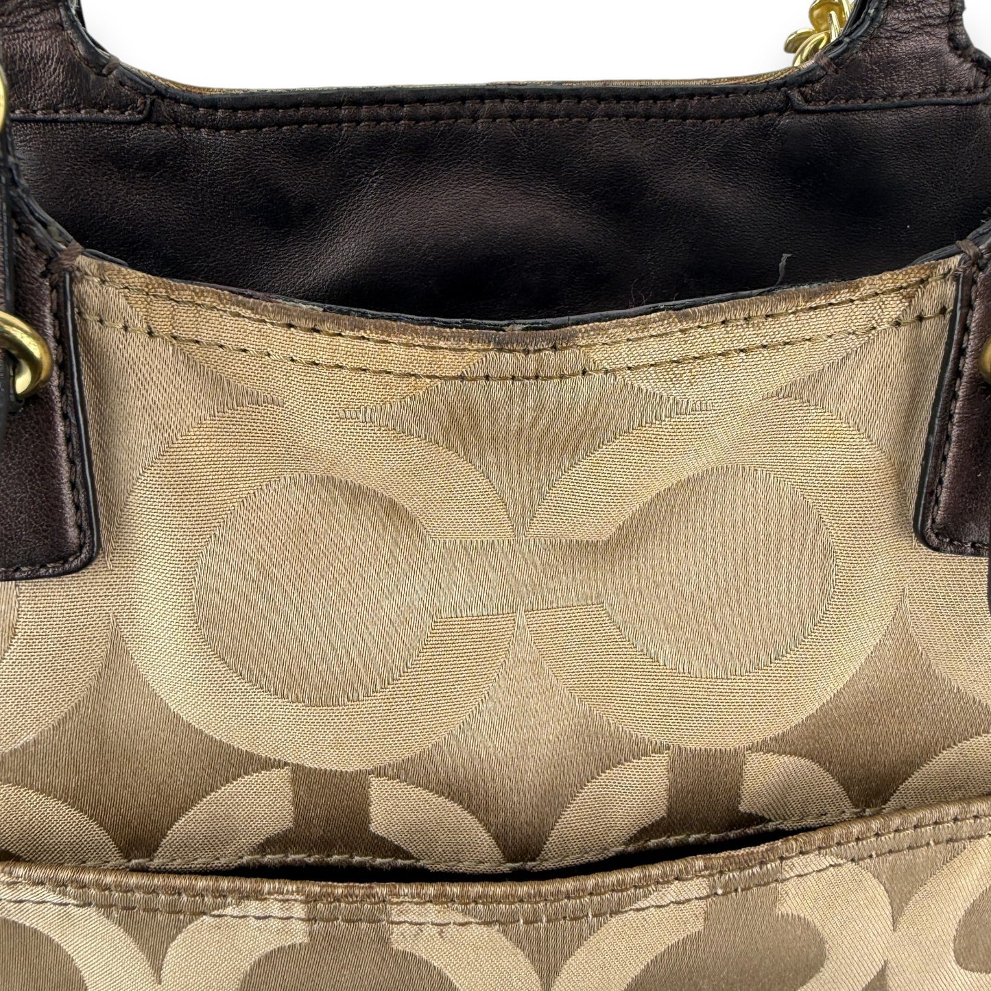 COACH SIGNATURE JACQUARD STRIPE BAG (LARGE) 
