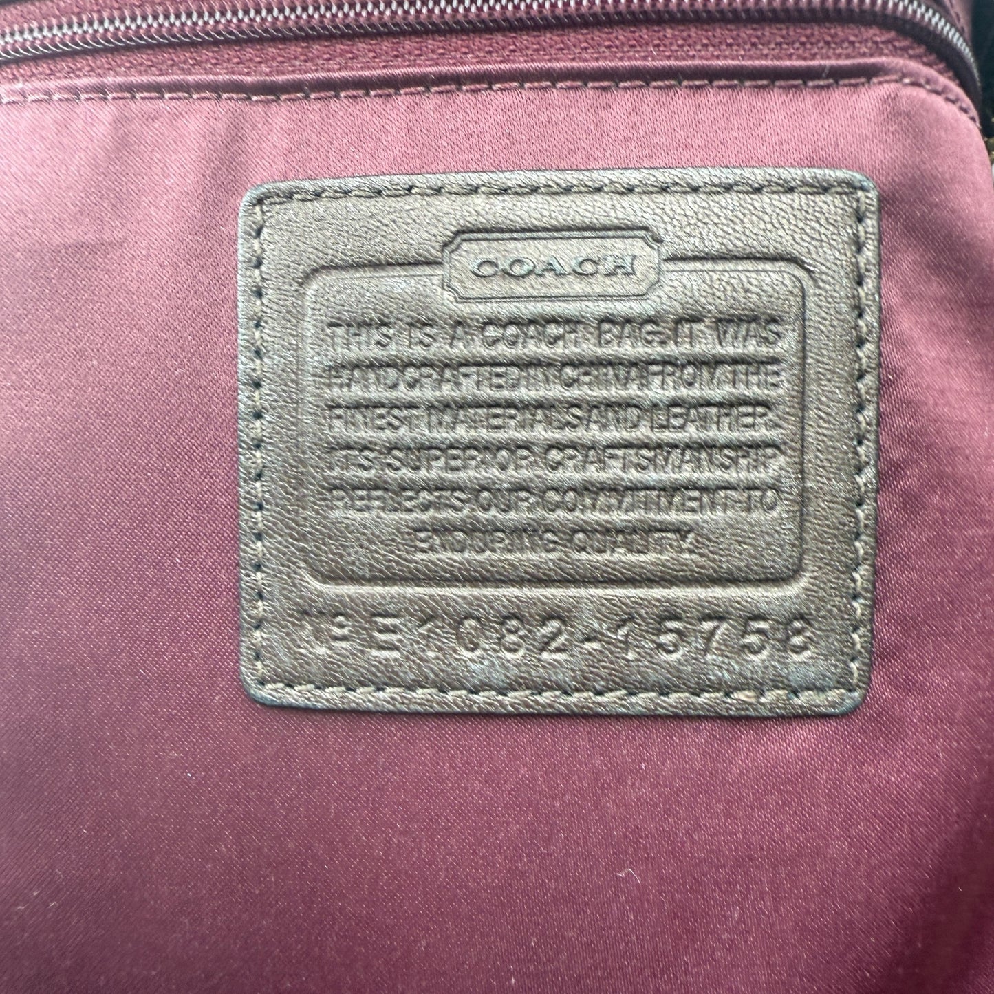 COACH SIGNATURE JACQUARD STRIPE BAG (LARGE) 