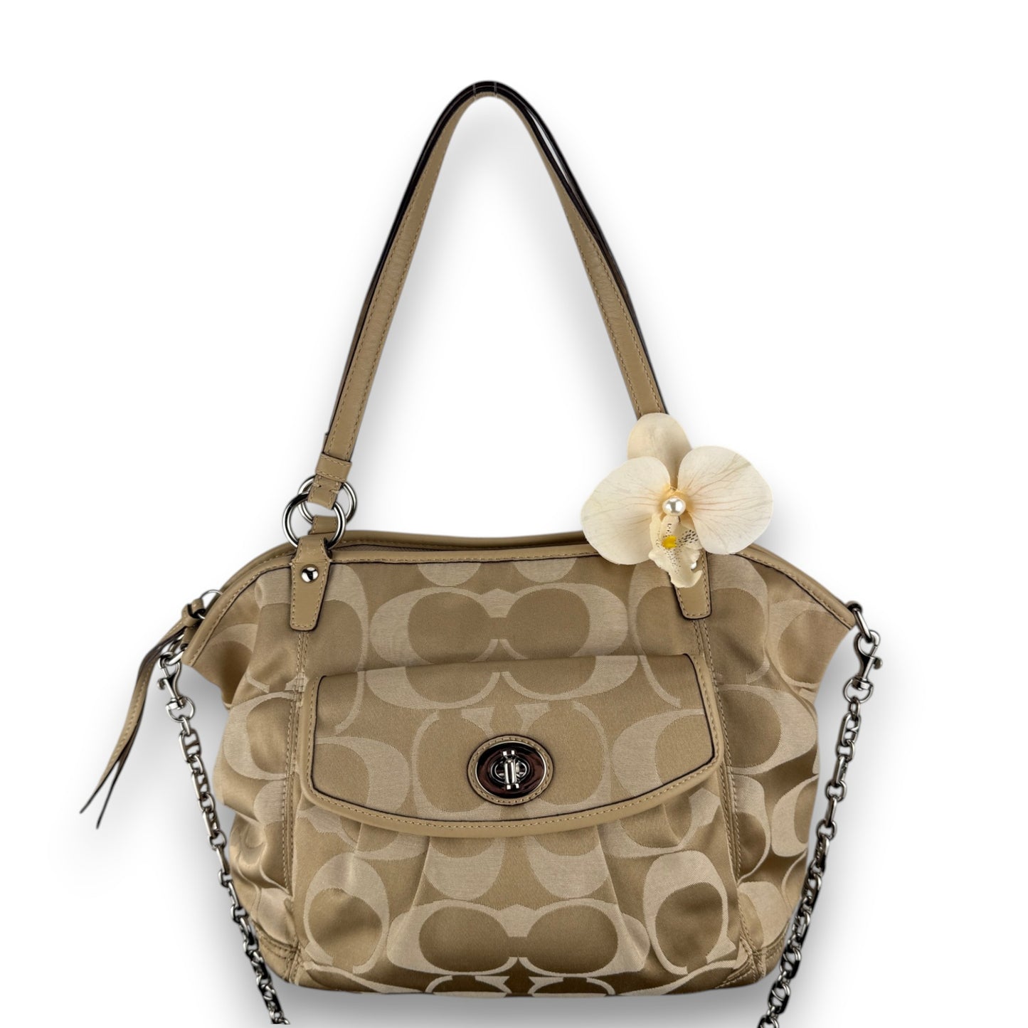 COACH SIGNATURE LEAH SHOULDER BAG