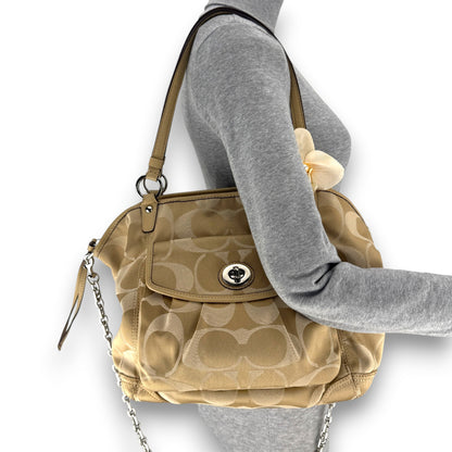 COACH SIGNATURE LEAH SHOULDER BAG