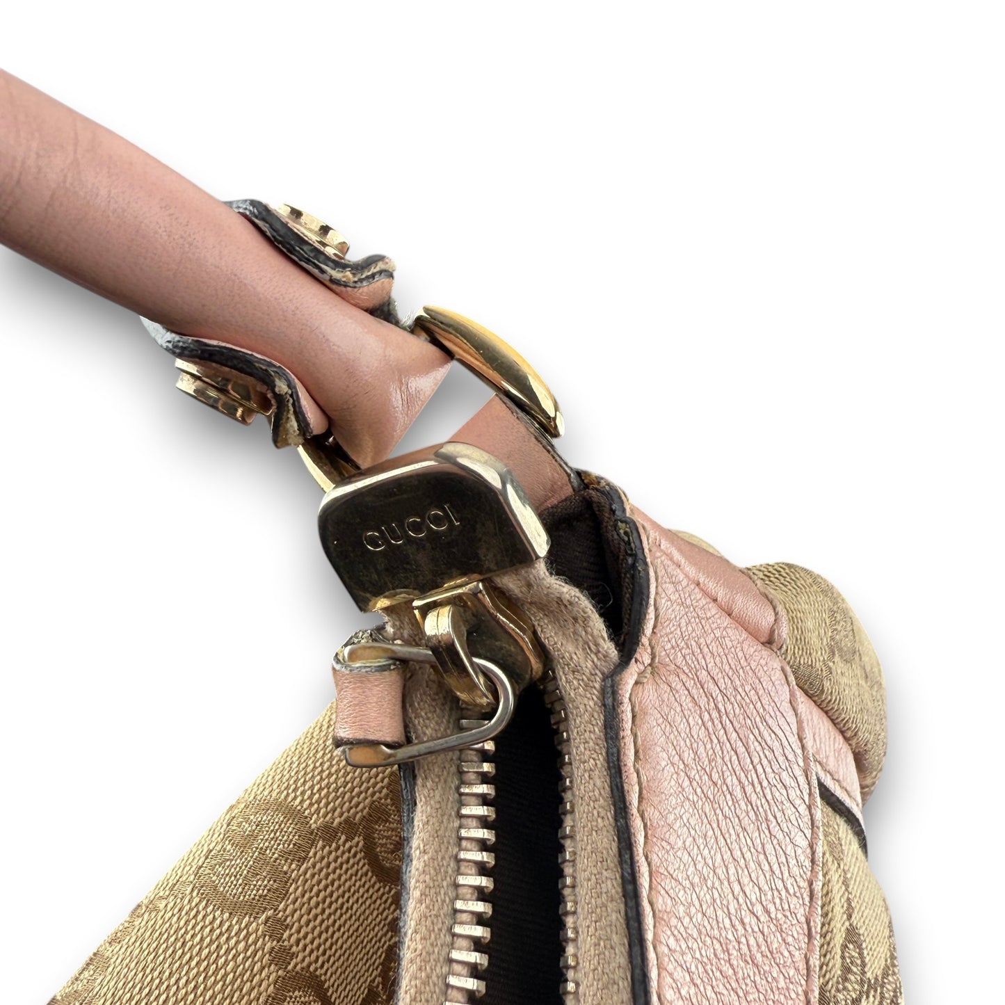 GUCCI D-RING PINK ABBEY BAG (SMALL)