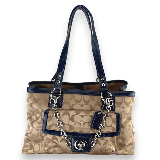 COACH SIGNATURE PENELOPE TURNLOCK TOTE BAG