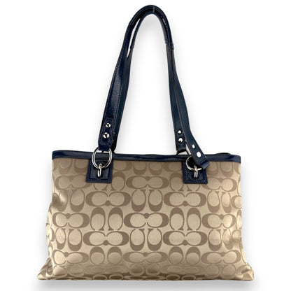 COACH SIGNATURE JACQUARD STRIPE BAG (LARGE) 