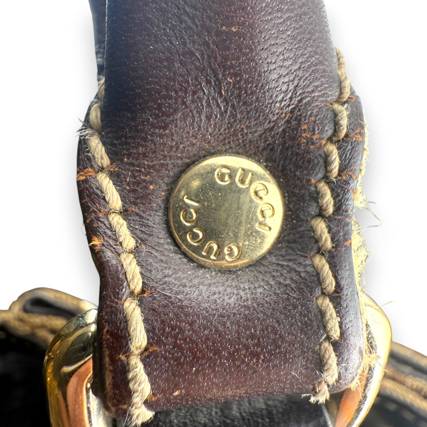 GUCCI GG CANVAS MEDIUM PELHAM STUDDED TOTE BAG