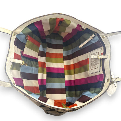 COACH SIGNATURE JACQUARD STRIPE BAG (LARGE) 