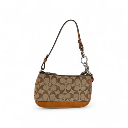 COACH SIGNATURE BEIGE DEMI POUCH