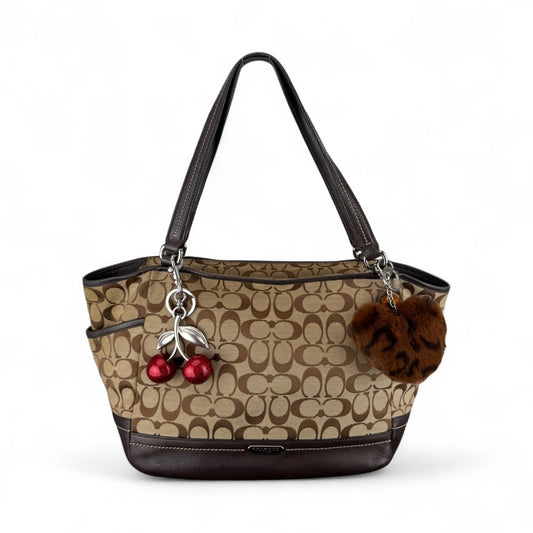 COACH SIGNATURE CANVAS SHOPPER BAG