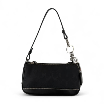 COACH SIGNATURE BLACK DEMI POUCH