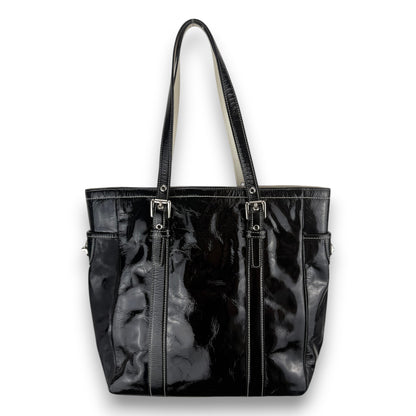 COACH GLAZED LEATHER GALLERY TOTE BAG