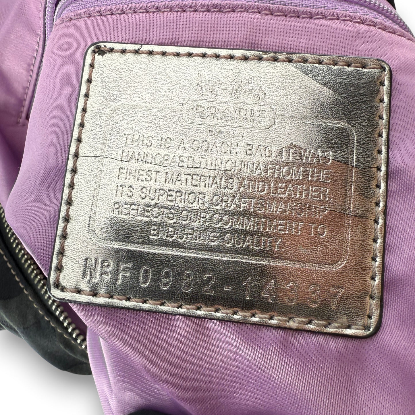 COACH MADISON HAILEY OP ART SHOULDER BAG