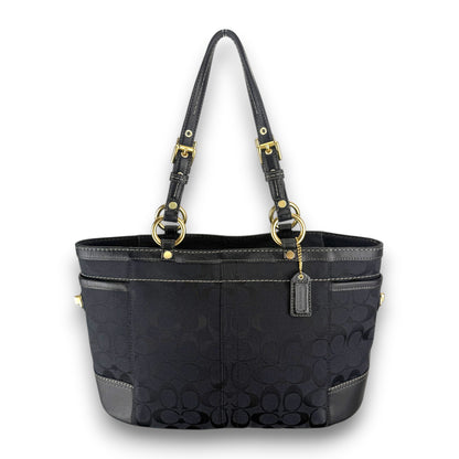 COACH SIGNATURE GALLERY TOTE BAG BLACK