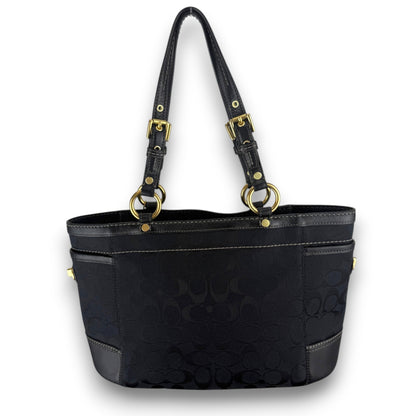 COACH SIGNATURE GALLERY TOTE BAG BLACK