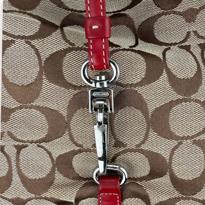 COACH SIGNATURE CLIP CANVAS SHOULDER BAG