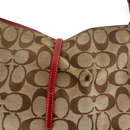 COACH SIGNATURE CLIP CANVAS SHOULDER BAG