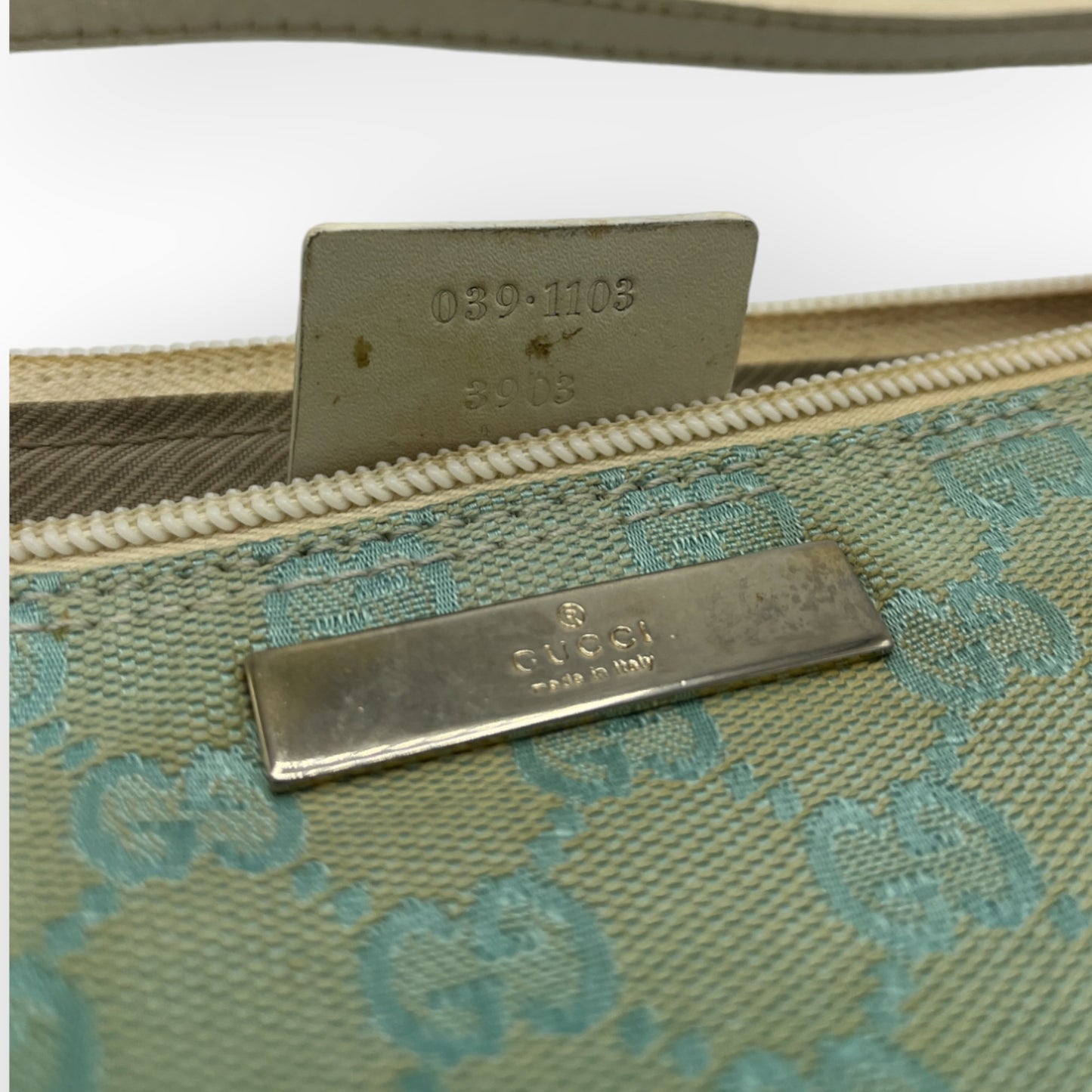 GUCCI BOAT POCHETTE BAG LIGHTBLUE/WHITE