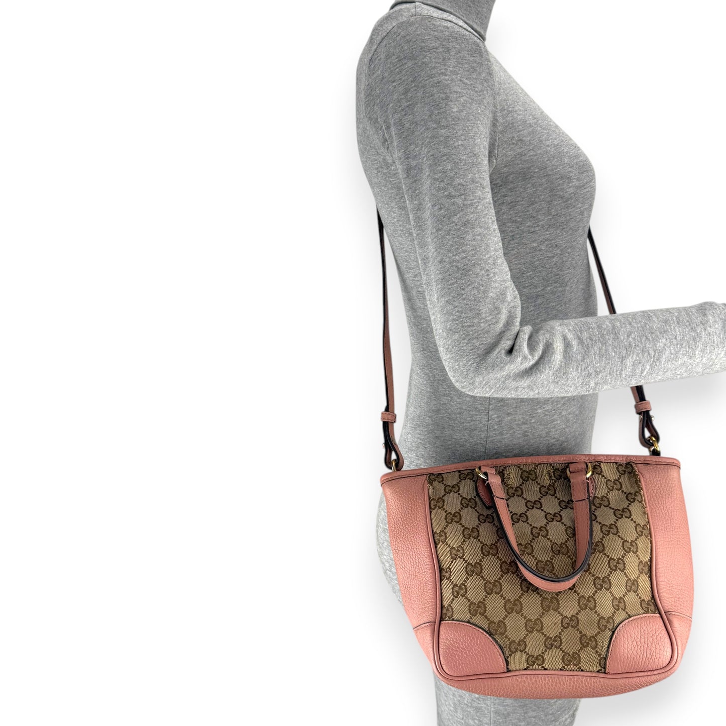 GUCCI GG CANVAS BREE SMALL 2-WAY CROSSBODY BAG