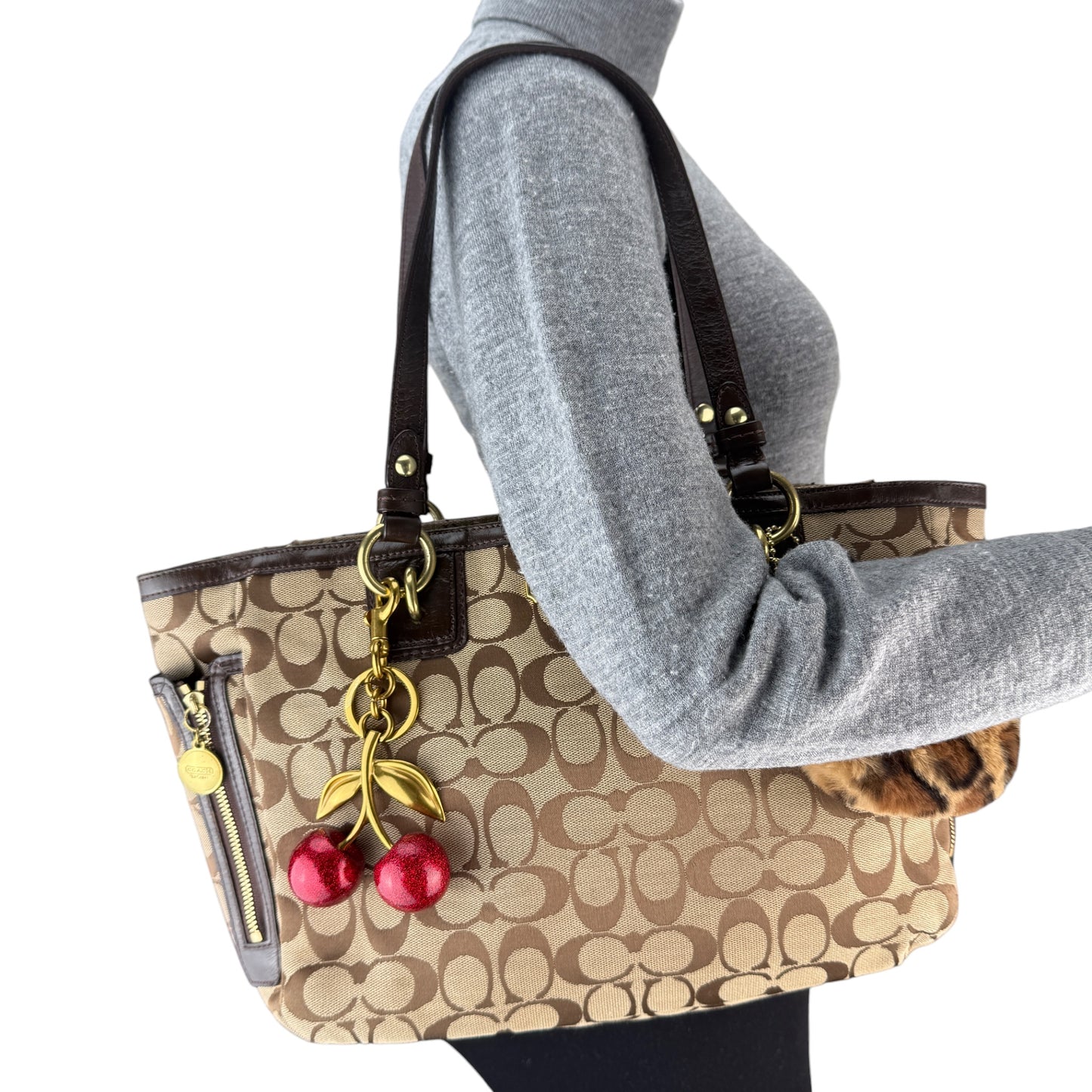 COACH SIGNATURE GALLERY TOTE SHOULDER BAG 