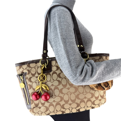 COACH SIGNATURE GALLERY TOTE SHOULDER BAG 