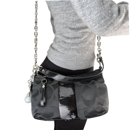 COACH SIGNATURE JACQUARD STRIPE BAG 