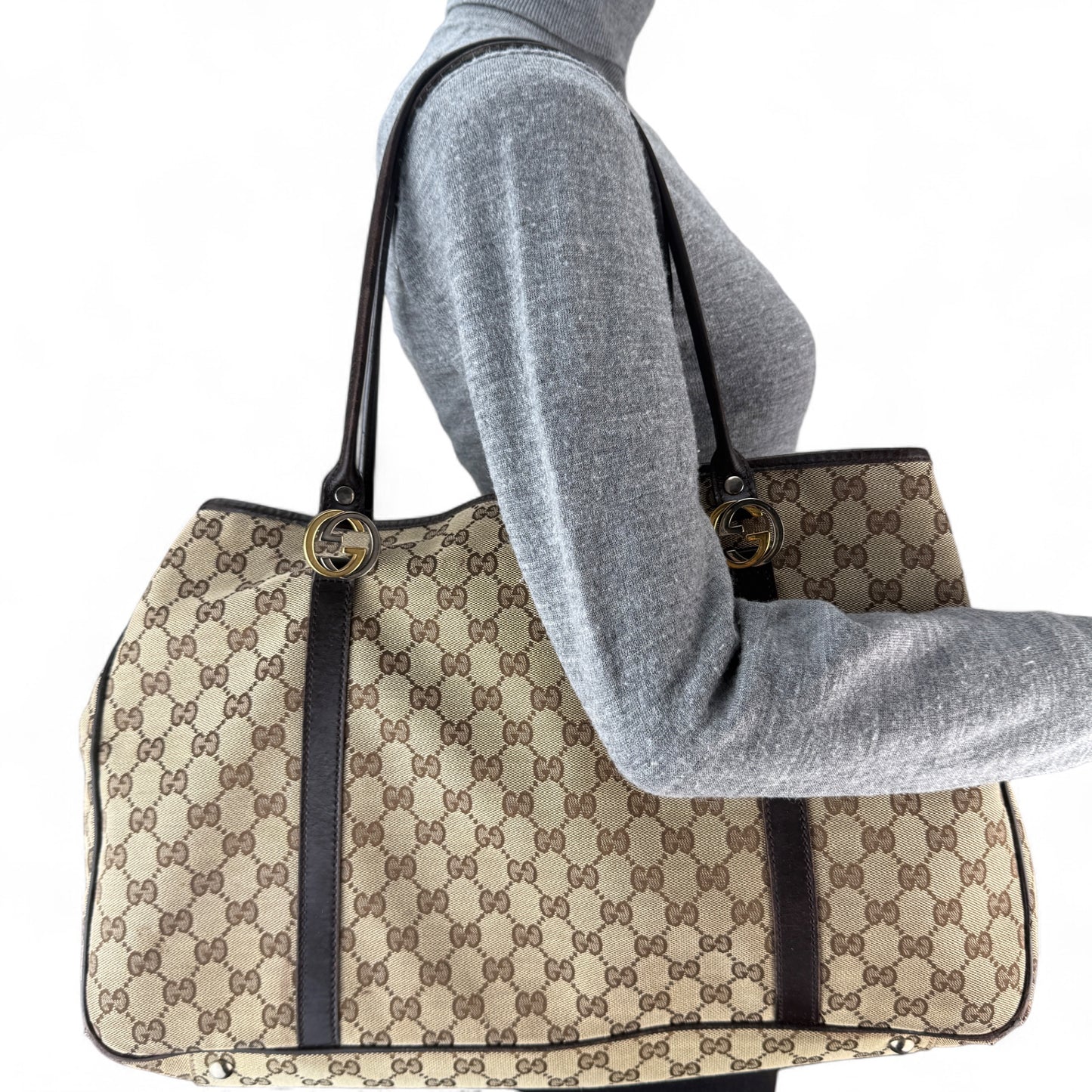 GUCCI GG TWINS MONOGRAM BAG LARGE