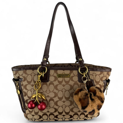 COACH SIGNATURE GALLERY TOTE SHOULDER BAG 