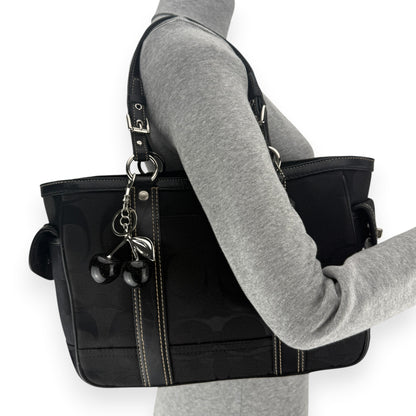 COACH SIGNATURE JACQUARD STRIPE BAG (LARGE) 