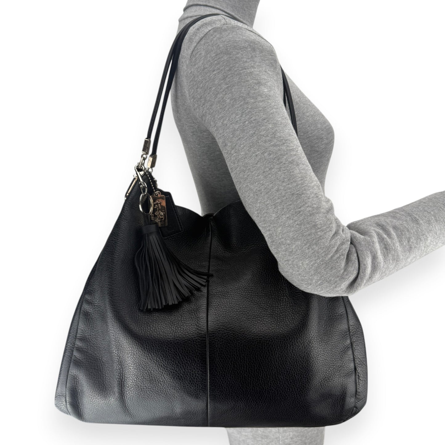 COACH SIGNATURE JACQUARD STRIPE BAG (LARGE) 