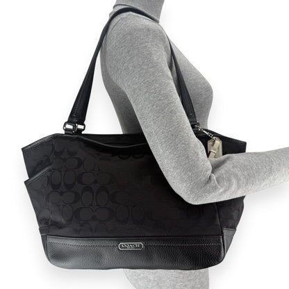 COACH SIGNATURE JACQUARD STRIPE BAG (LARGE) 
