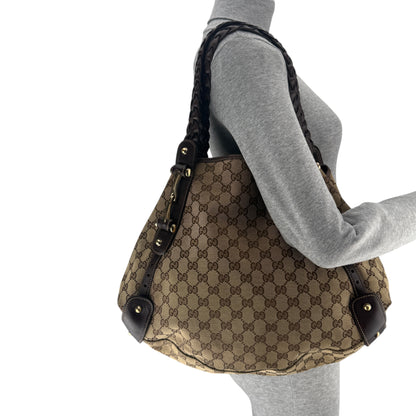 GUCCI GG PELHAM BRAIDED SHOULDER BAG