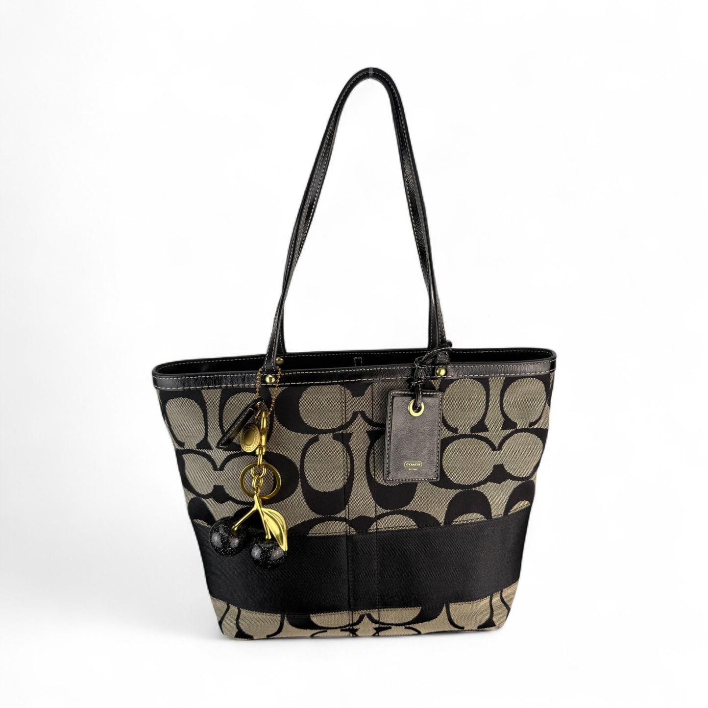 COACH SIGNATURE STRIPE REVERSIBLE TOTE
