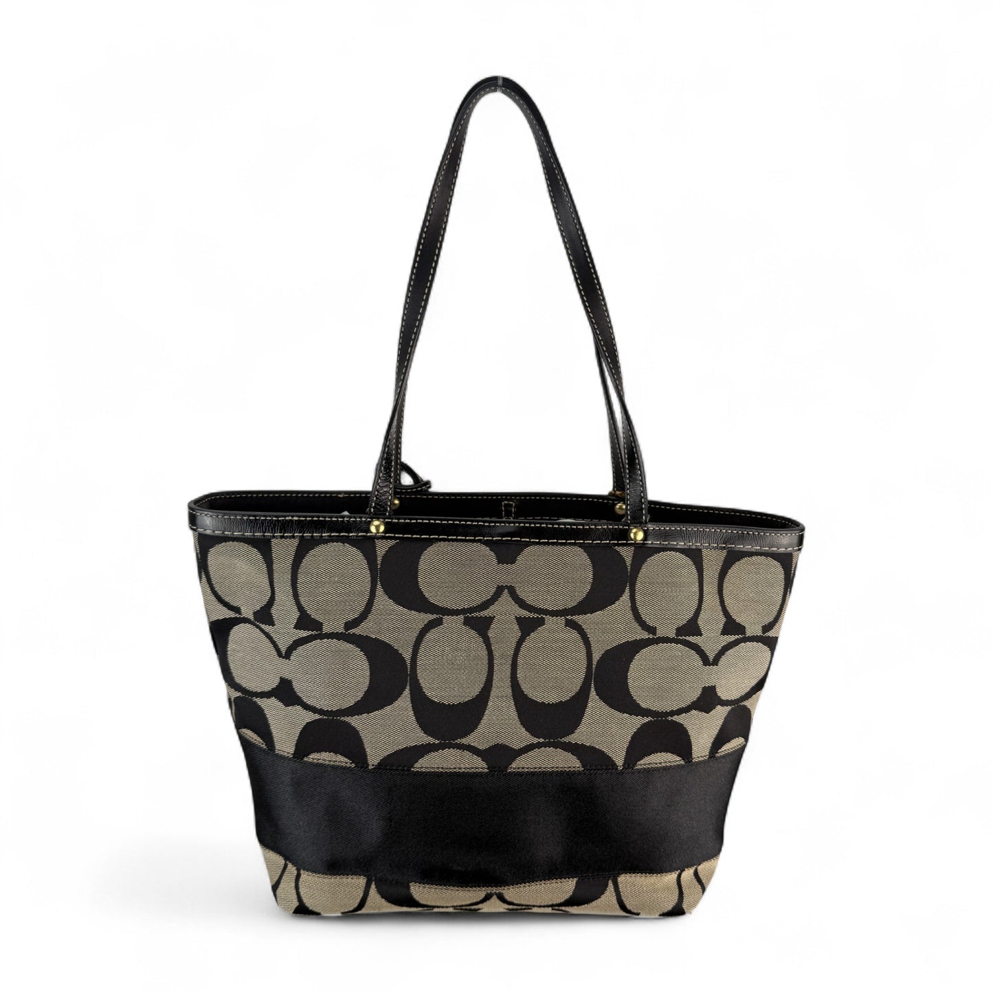 COACH SIGNATURE STRIPE REVERSIBLE TOTE
