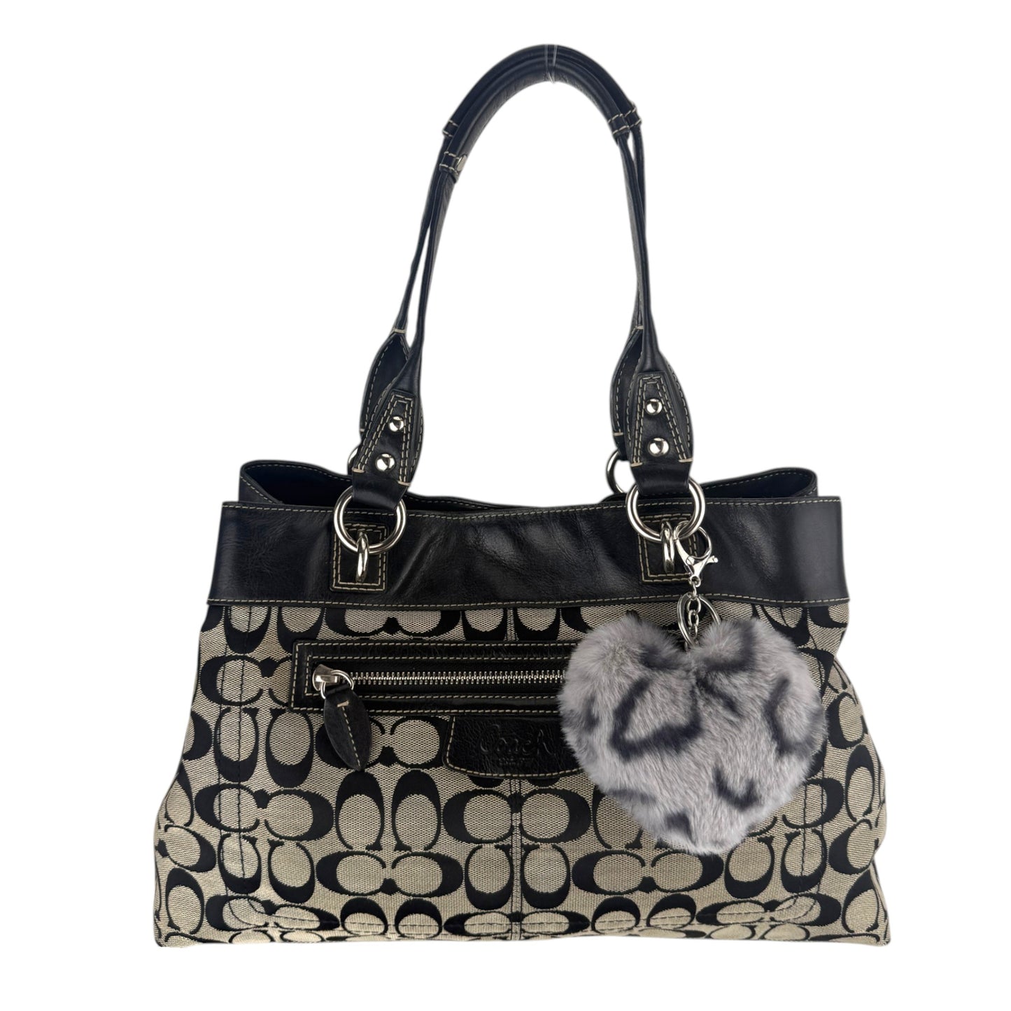 COACH SIGNATURE GREY PENELOPE SATCHEL BAG
