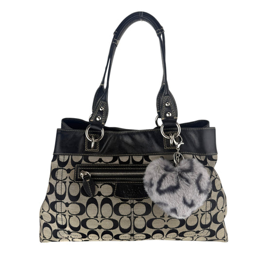 COACH SIGNATURE JACQUARD STRIPE BAG (LARGE) 