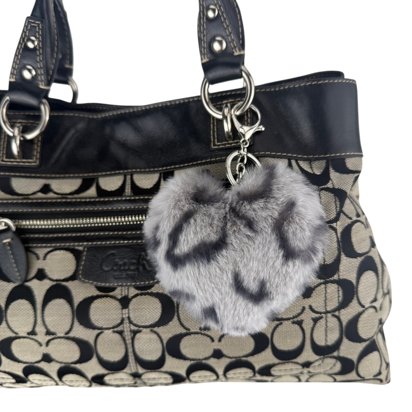 COACH SIGNATURE GREY PENELOPE SATCHEL BAG