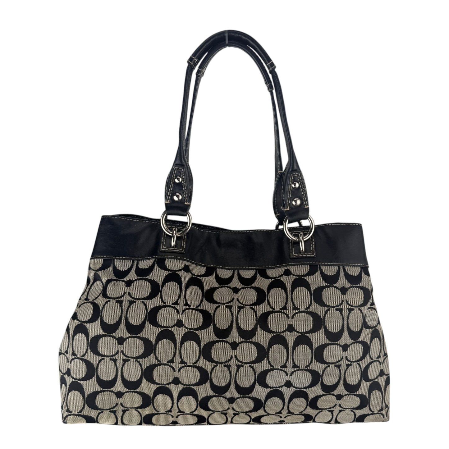 COACH SIGNATURE GREY PENELOPE SATCHEL BAG