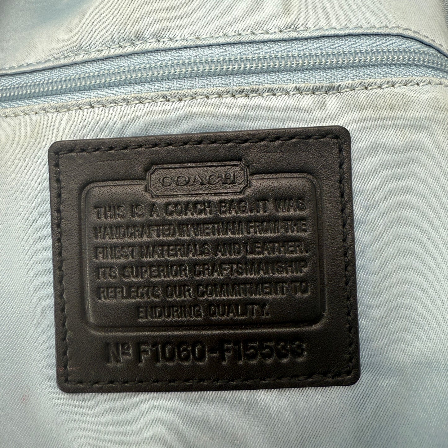 COACH SIGNATURE GREY PENELOPE SATCHEL BAG
